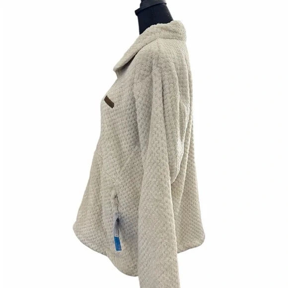 Columbia Women's Fire Side II Sherpa Full Zip fleece jacket In Color Beige - Picture 3 of 6